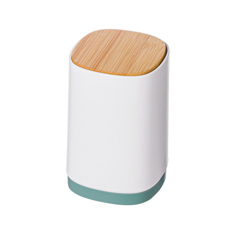 Toothpick Holder Automatic Push Multi Purpose Division Design Toothpick Container for Cotton Swab Dental Floss Green