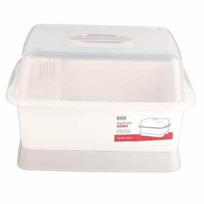 Dish Drainer Minimalist Dustproof Space Saving Dish Drying Bowl with Lid for Home Kitchen M