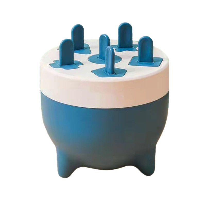Popsicles Mold 6 Cavities Detachable Design Safe Healthy Material Durable PP Mini Popsicle Mold Blue