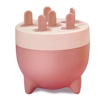 Popsicles Mold 6 Cavities Detachable Design Safe Healthy Material Durable PP Mini Popsicle Mold Pink