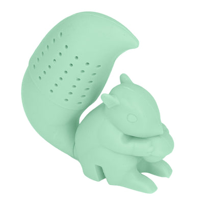 Food Grade Silicone Squirrel Shape Tea Strainer Cute Squirrel Shaped Tea Infuser Filter Green