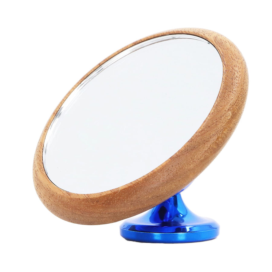 Coffee Flow Rate Observation Reflective Mirror Walnut 360 Degree Rotatable Visual Extraction Coffee Shot Mirror Blue