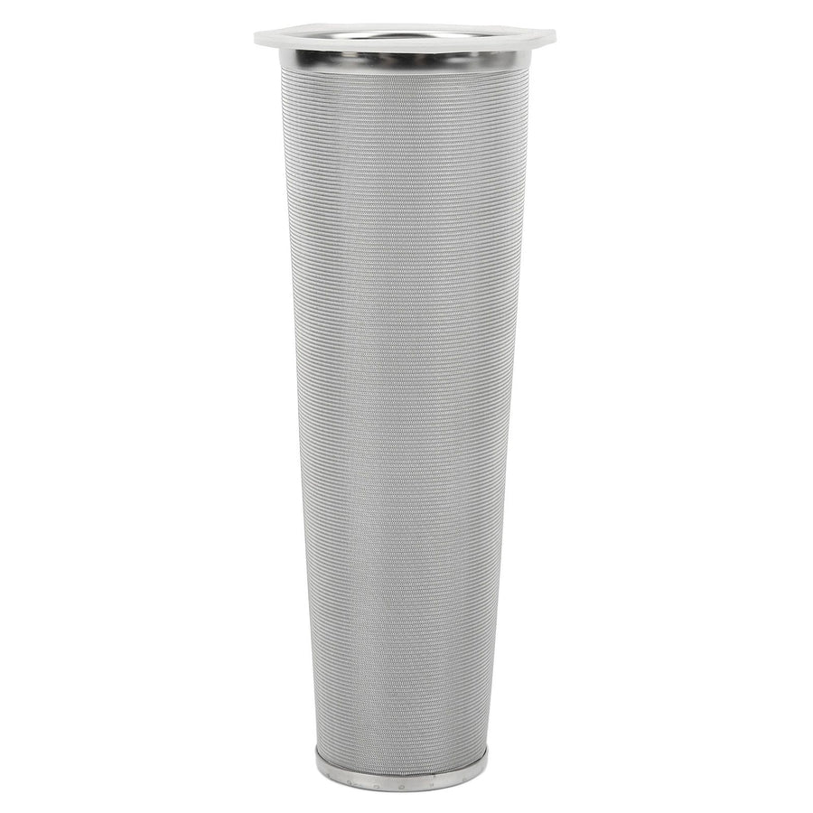 304 Stainless Steel Cold Brew Coffee Filter Cone Mesh with White Rubber Circle Coffee Brew Infuser for Fruit Drink 8x21cm/3.1x8.2in