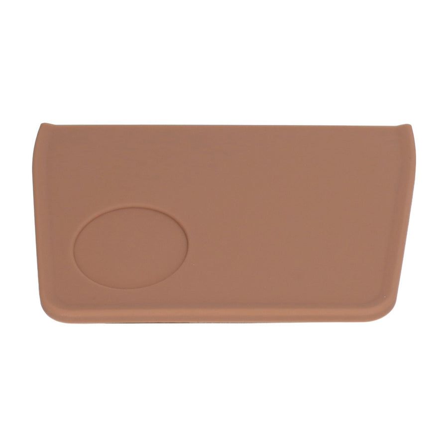 Coffee Tamper Mat with Tamper Slot Silicone Tamping Mat Coffee Pad Tamp Station Tool Brown