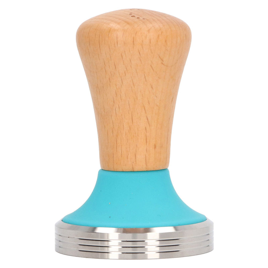 Wooden Coffee Tamper Food Grade Rustproof Easy To Clean Heavy Duty Coffee Tamper with Ergonomic Handle for Baristas Blue 51mm/2.0in
