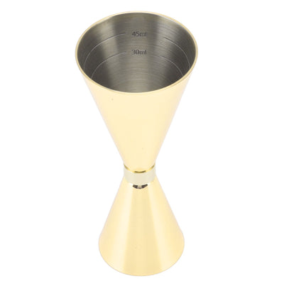 Jigger Stainless Steel 30mm to 60mm Elegant Flexible Jigger Cone for Cocktail Bartending Gold Plating