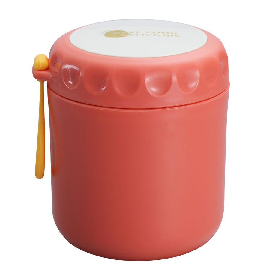 Thermal Insulated Food Jar Good Sealing Leakproof Food Grade Material Stainless Steel Soup Cup for Home Office School Stainless Steel Red