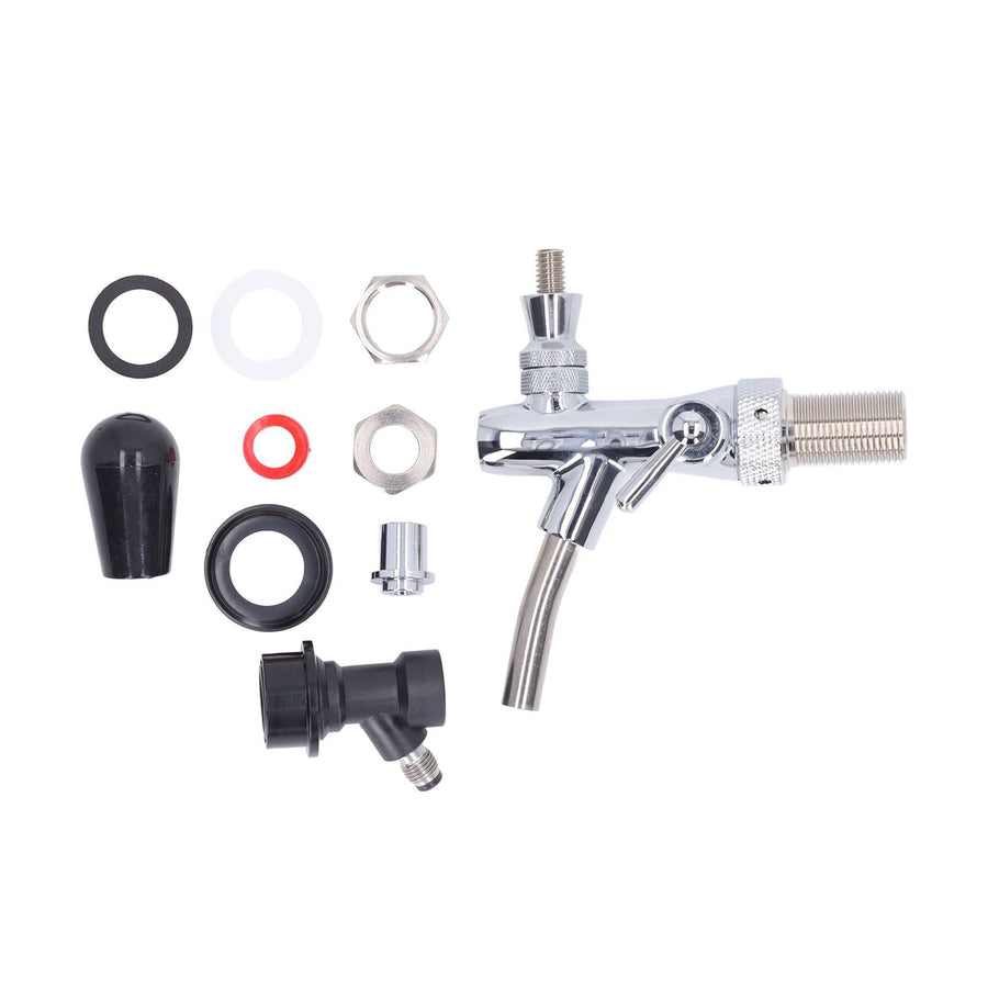 G5/8 Beer Tap 304 Stainless Steel Adjustable Beer Faucet Liquid Dispenser for Bar Restaurant Hotel Home