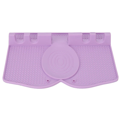 Silicone Utensil Rest Heat Resistant Non Slip Silicone Utensil Holder with Drip Pad for Kitchen Utensil Spoons Tongs Light Purple