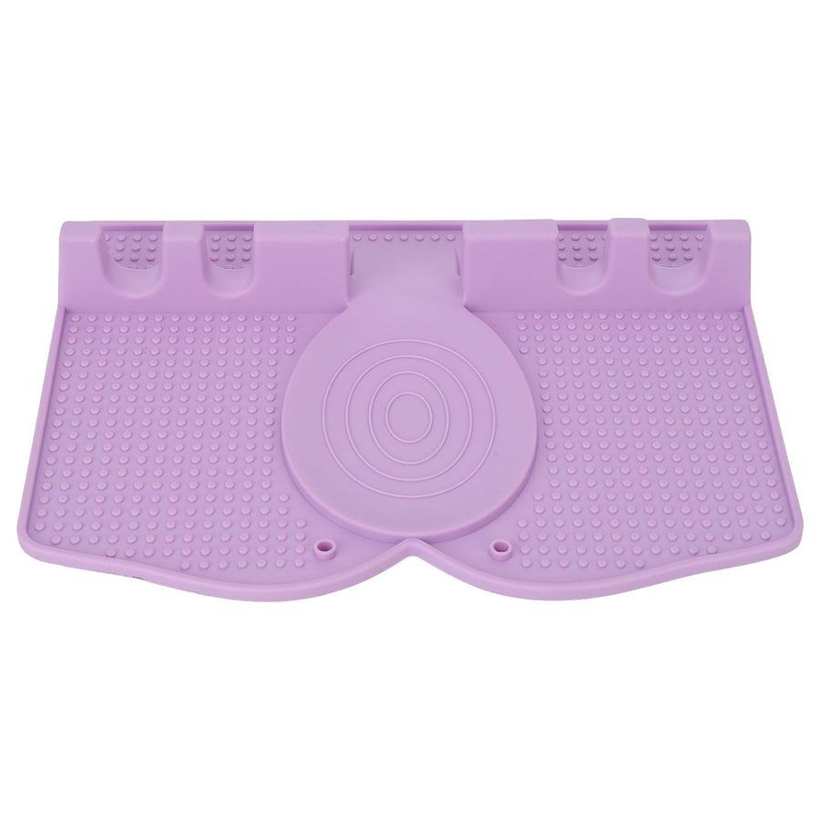 Silicone Utensil Rest Heat Resistant Non Slip Silicone Utensil Holder with Drip Pad for Kitchen Utensil Spoons Tongs Light Purple