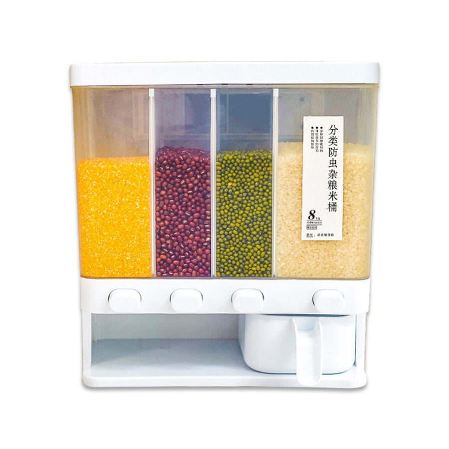 Storage Box Transparent Classification Press Button Removable Cover Storage Tanks for Kitchen