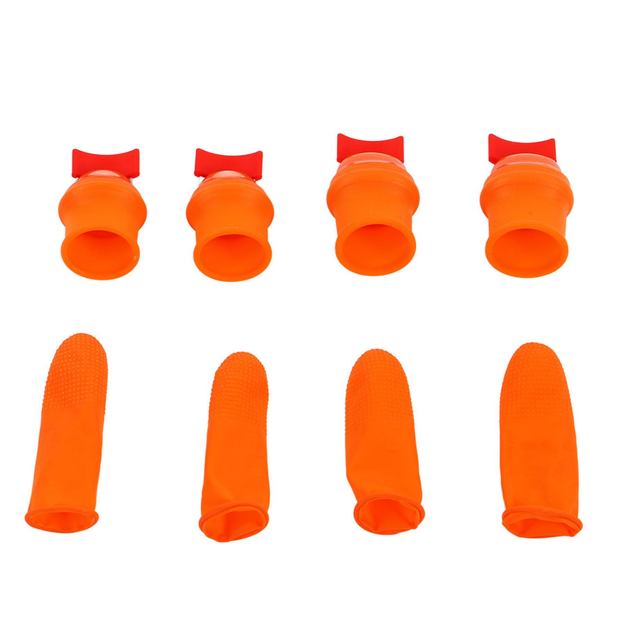 Silicone Thumb Knife Stainless Steel Thumb Knife Picker for Peel Pick Vegetables Pepper Beans Flat Knife