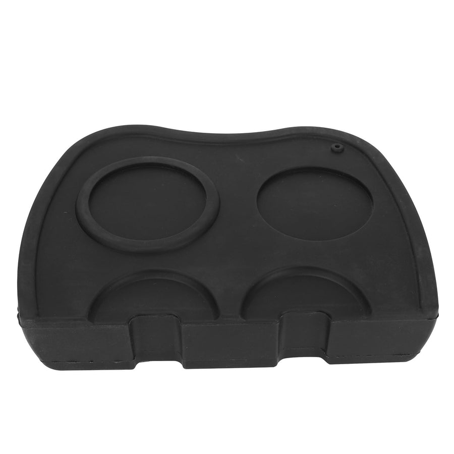 Tampering Corner Mat Silicone Tamping Pad Coffee Tamper Mat Double Heads for Kitchen Pub Coffee Accessories Black