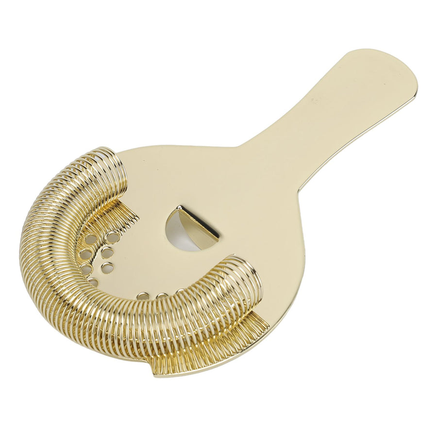 Cocktail Strainer Fine Filter Rust Proof Stainless Steel Portable Professional Bar Strainer for Home Party Bars Gold
