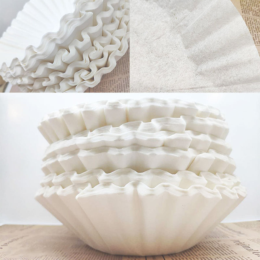 Disposable Coffee Filter Set Basket Coffee Filter Paper Replacement Accessory for Coffee Maker 100 Sheet