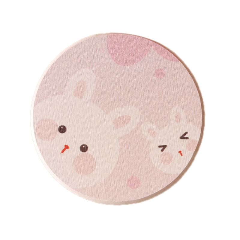 Diatomite Cup Pad 10x10cm Tea Cup Coasters Water Absorbent Pad Diatom Earth Mat for Dining Table Soap Pink Cat