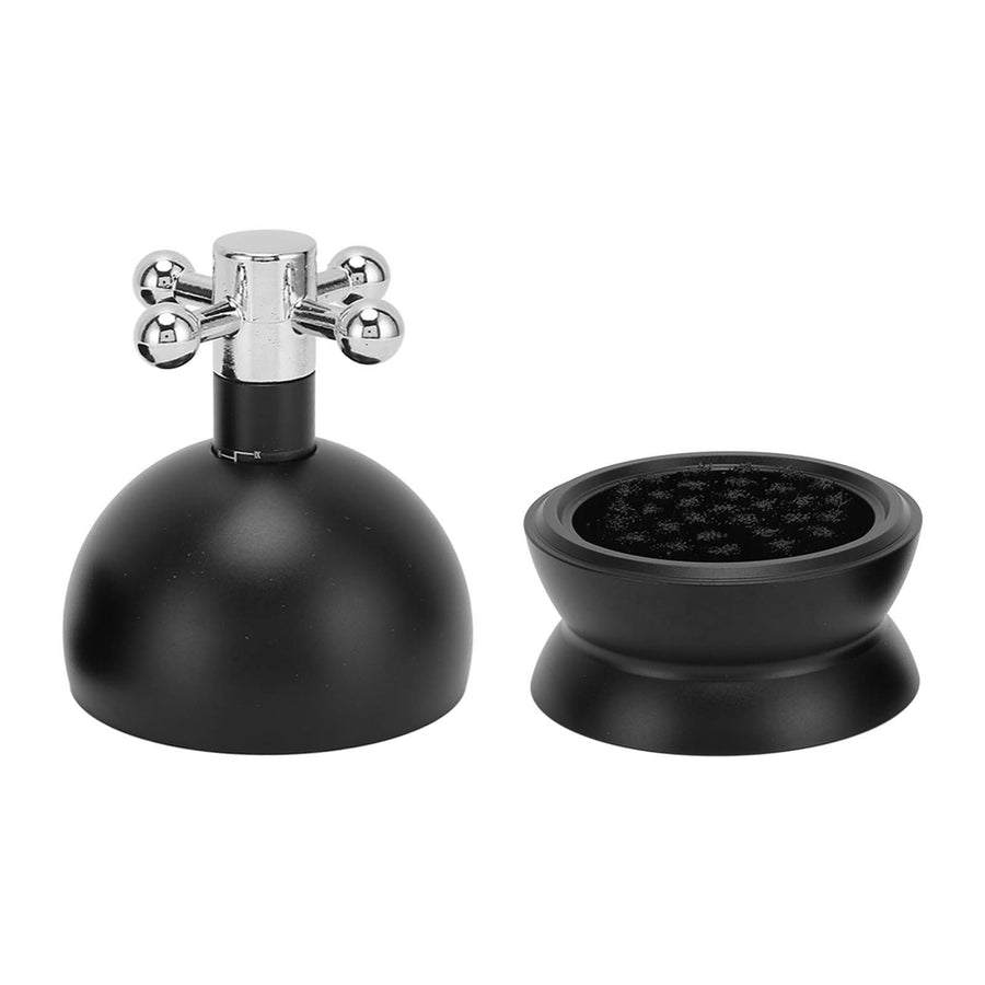 Adjustable Coffee Distributor Food Grade Metal Rotating Handle Fixed Cover 22 Needles Coffee Powder Distributor Black 53mm-0
