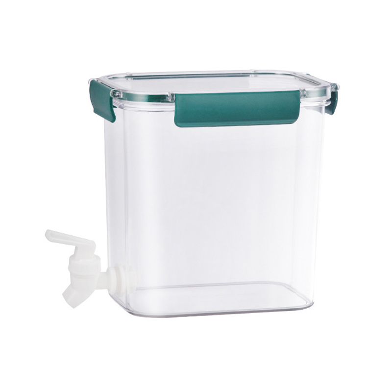 Cold Water Kettle Large Capacity Thicken Faucet Sealed Drink Storage Pot for Kitchen Green-3.5L