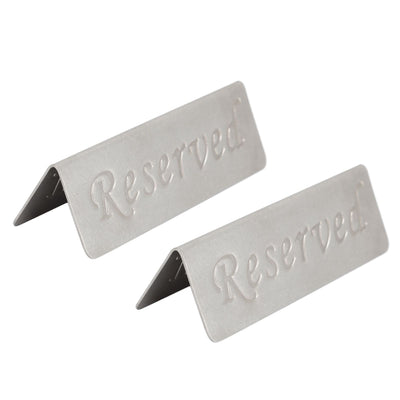 2Pcs Metal Stainless Steel Reserved Sign Double Sided Reserved Table Signs for Restaurants Bar Cafe Tea Room Hotel