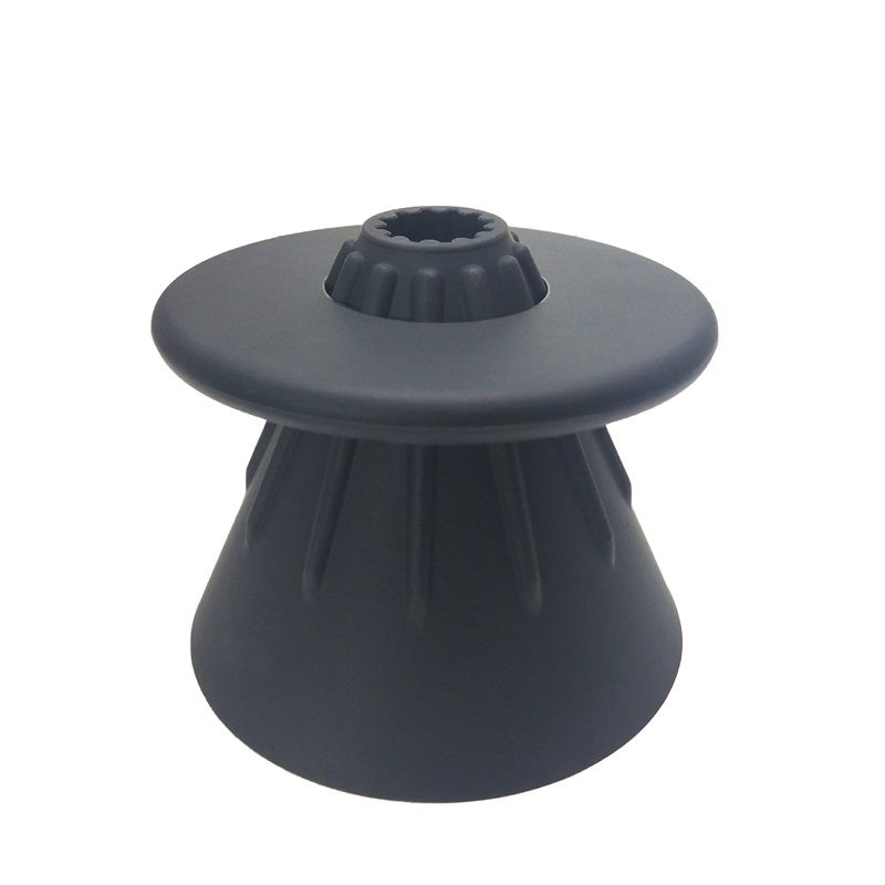 Coffee Filter Cup Food Grade Silicone Conical Coffee Dripper with Isolation Ring for Home Black