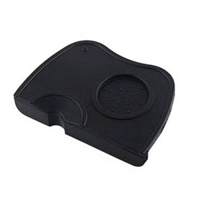 Coffee Press Pad Food Grade Silicone Odorless Double Groove Coffee Tamper Mat for Home Cafe Black M 17.5x12.5x0.6/6.9x4.9x0.24in
