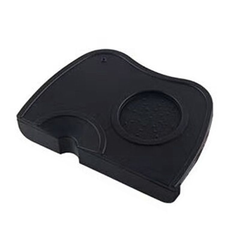 Coffee Press Pad Food Grade Silicone Odorless Double Groove Coffee Tamper Mat for Home Cafe Black M 17.5x12.5x0.6/6.9x4.9x0.24in
