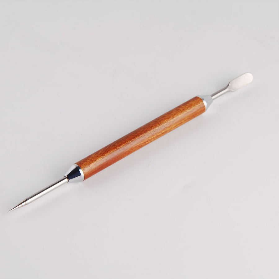 Coffee Art Needle Wood Handle Stainless Steel Latte Carving Pen DIY Coffee Art Tool Pear Wood Handle Coffee Art Needle