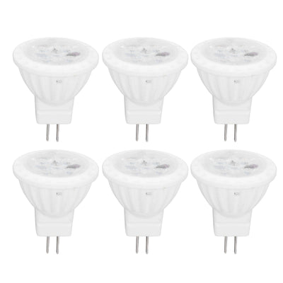 6pcs Brightness Dimming LED Spot Light Bulbs 360LM MR11 LED Landscape Track Light with Ceramic GU4 Base 110V 4W Warm Light 3000K