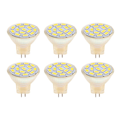 6Pcs GU4 LED Bulb 270LM 15LED Energy Saving Light Bulb MR11 Track Lamp Beads 12V 3W Warm Light 3000K