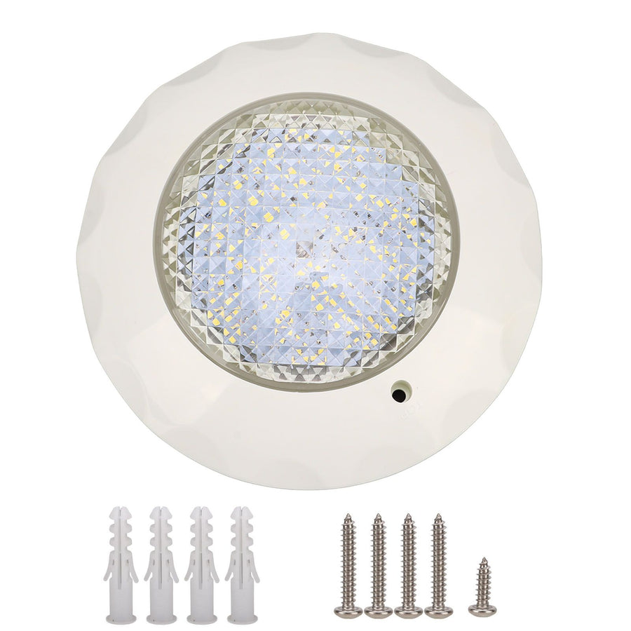 LED Pool Light IP68 Waterproof Underwater Pool Lamp with Wall Mounting Plate AC 12V 15W