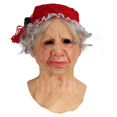 Grandma Christmas Headgear Christmas Headdress Decoration Holiday Soft Latex Adult Headgear Xmas Gifts Party Cospaly Props