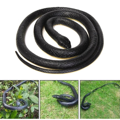 Long Realistic Garden Rubber Snake Fake Snakes for Fool's Day Halloween Novelty Toy