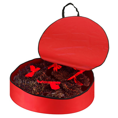 91x20cm Household Christmas Wreath Storage Bag with Handle Waterproof Dustproof Xmas Wreath Organizer
