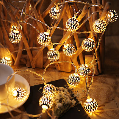 Moroccan Balls Light String 30 LEDs Fairy Light Battery Powered Decorative Light String