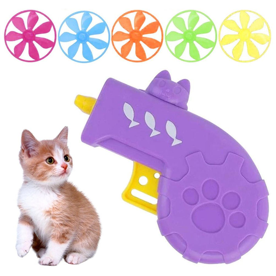 Colorful Flying Saucer Cat Toy Cat Tracks Down Toy Set Flying Disc Toy for Pet