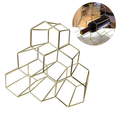 Tabletop Wine Rack 6 Bottle Wine Holder Modern Metal Wine Rack Desktop Wine Bottle Holder