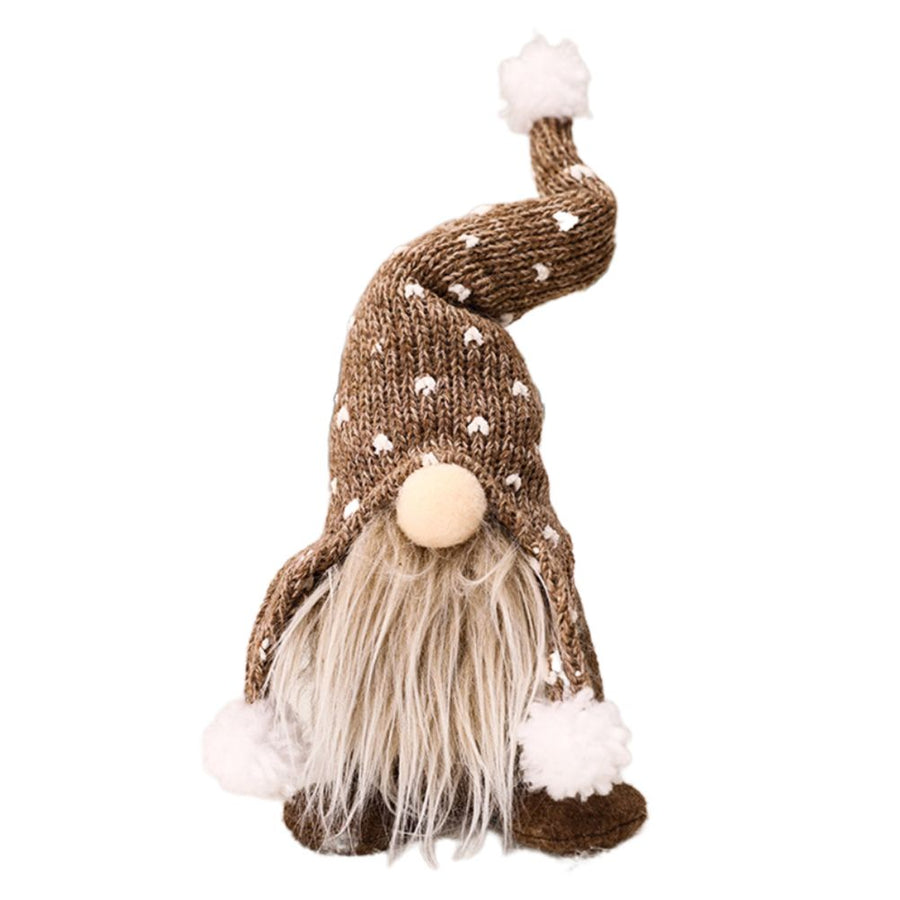 Christmas Standing Faceless Doll Knitted Hat Christmas Tree Ornament Holiday Home Table Decor