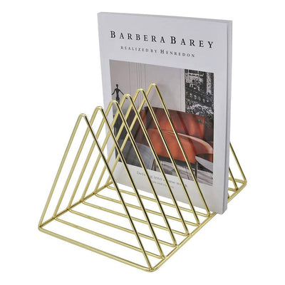File Holder Organizer Triangle Record Album Holder Magazine Wire Rack Desk Storage Decor for Home Office