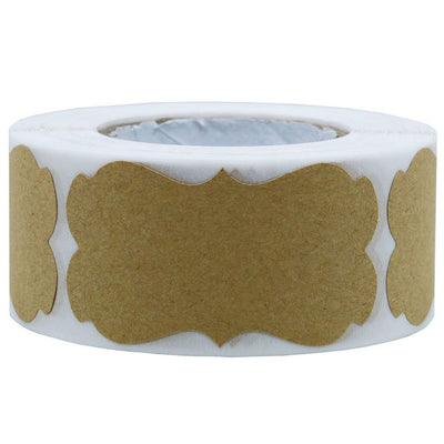 300pcs/roll Natural Kraft Stickers Labels Stationery Stickers Envelope Holiday Present Wedding Decoration Gift Tags