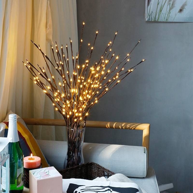 20 LED Indoor Tree Branch Light Party Wedding Home Garden Decor Fairy String Lamp