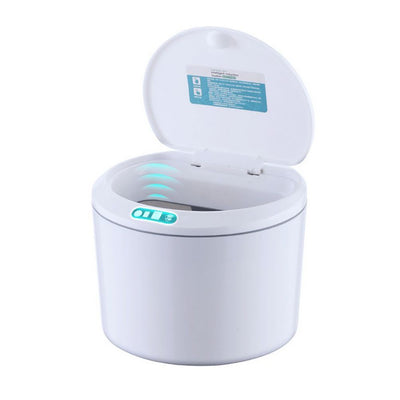 Desktop Sensor Trash Can Battery Operated Automatic Mini Waste Basket with Lid for Desk and Vehicle 3L
