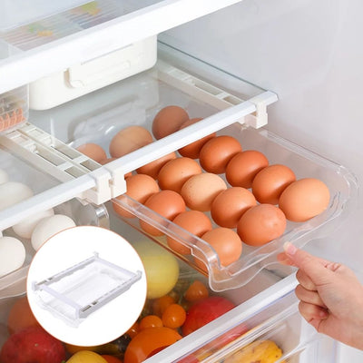 Egg Storage Rack Drawer Egg Storage Safety Durable Kitchen Egg Storage Container Fridge Egg Drawer Organizer