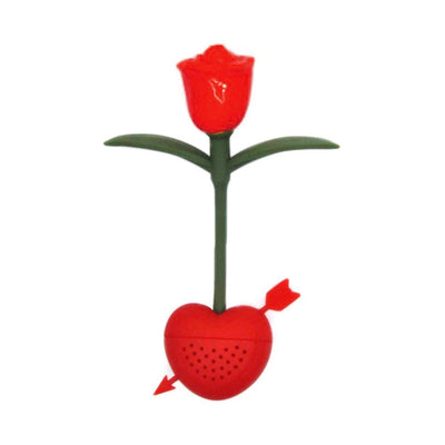 Rose Tea Strainer Tea Infuser Heat Resistant Reusable Rose Shape Silicone Loose Leaf Tea Infusers