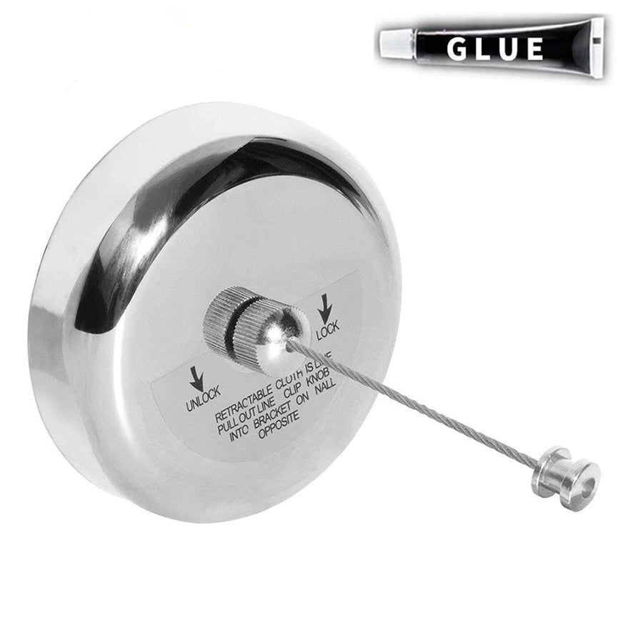Retractable Clothesline Punch Free Stainless Steel Clothes Dryer with Adjustable Nylon Rope String