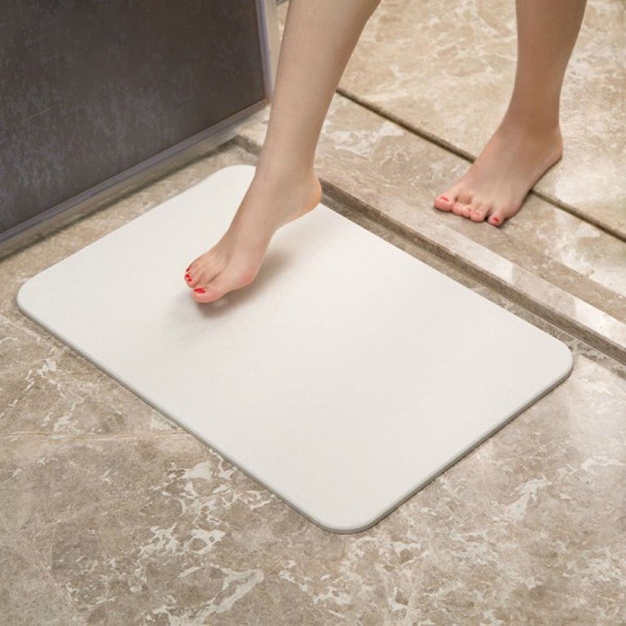 Diatomite Bath Mat Quick Drying Shower Mat Absorbent Non Slip Foot Pad