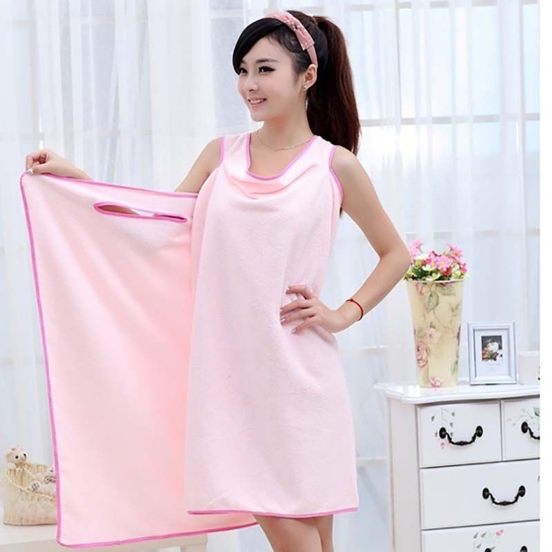 Wearable Super Absorbent Microfiber Bath Spa Towel Beach Body Wrap Washcloth