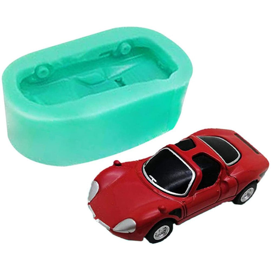 Silicone Mold Racing Car Shaped Fondant Mold for DIY Baking Cake Making Soaps Candles Mold for Puddings Chocolate Cake