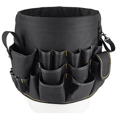 Heavy Duty Gardening Tool Bucket Organizer Gardening Tool Kit Holder with 56 Pockets for Garden Yard Lawn