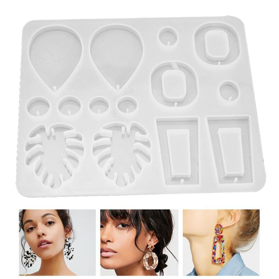 Silicone Resin Molds for Earrings DIY Mold Crystal Multi Style Epoxy Earrings Keychain Mold Jewelry Pendant Making Tool