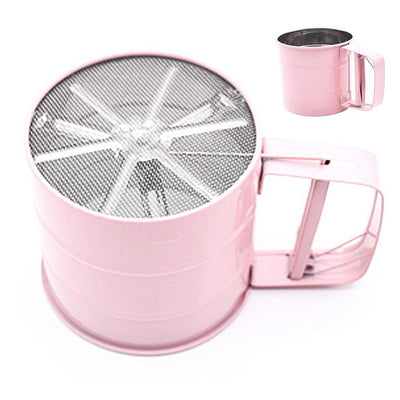 Kitchen Stainless Steel Flour Sifter Handheld Powder Flour Sieve Icing Sugar Manual Sieve Cup Home Baking Tools